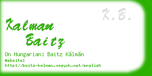 kalman baitz business card